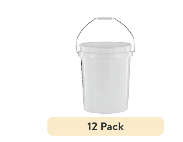 United Solutions 5 Gallon Round Utility Bucket, Comfort Handle, Plastic, 1 Each