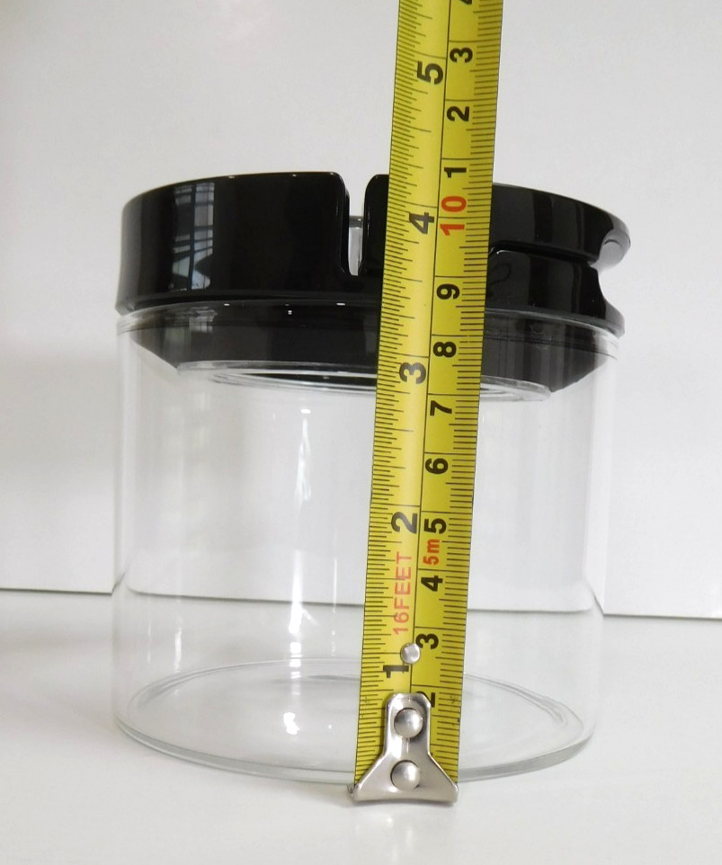 “GLASS” OXO GOOD GRIPS ~ 0.5 QT ~ FLIPLOCK CANISTER storage jar container (#1)