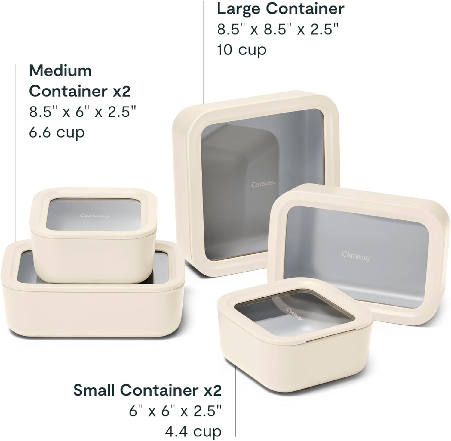 Caraway 13Pc Glass Food Storage Container Set – Easy to Store, Non Toxic Lunch B