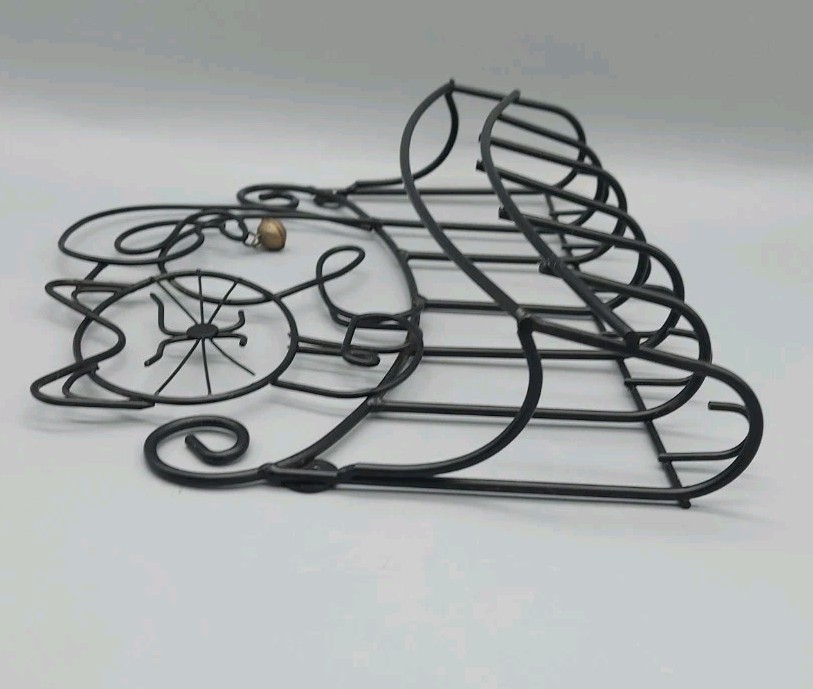 VINTAGE WHIMSICAL CAT KITTY KITTEN MAIL BASKET KEY HOOK & CAT FOLDER RACK FILE