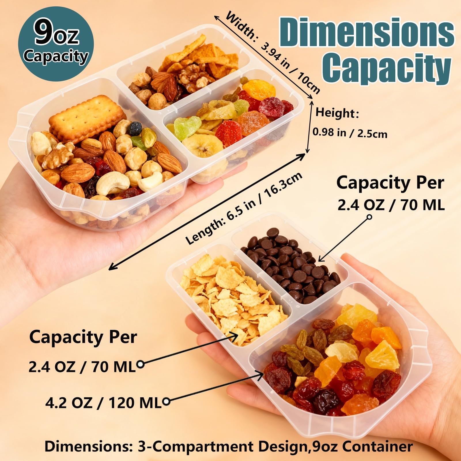 9 OZ New Snack Containers & Reusable Snack Containers with Lids for Kid,Snack…