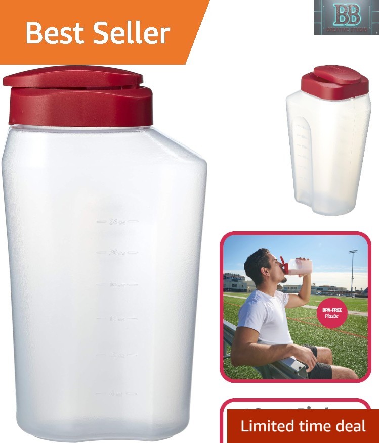 Clear 1 Quart Mixing Bottle with Snap Lock Lid – Effortless Beverage Storage