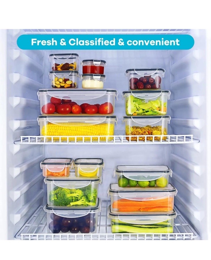 24 Pack Food Storage Containers with Lids, Airtight Leakproof Meal Prep Set