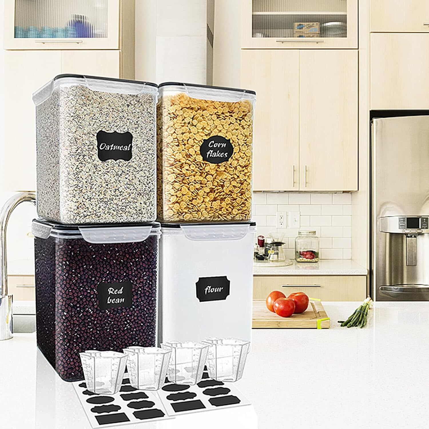 Large High Seal Food Storage Container, 10-Pack Plastic Seal Kitchen and Pantry