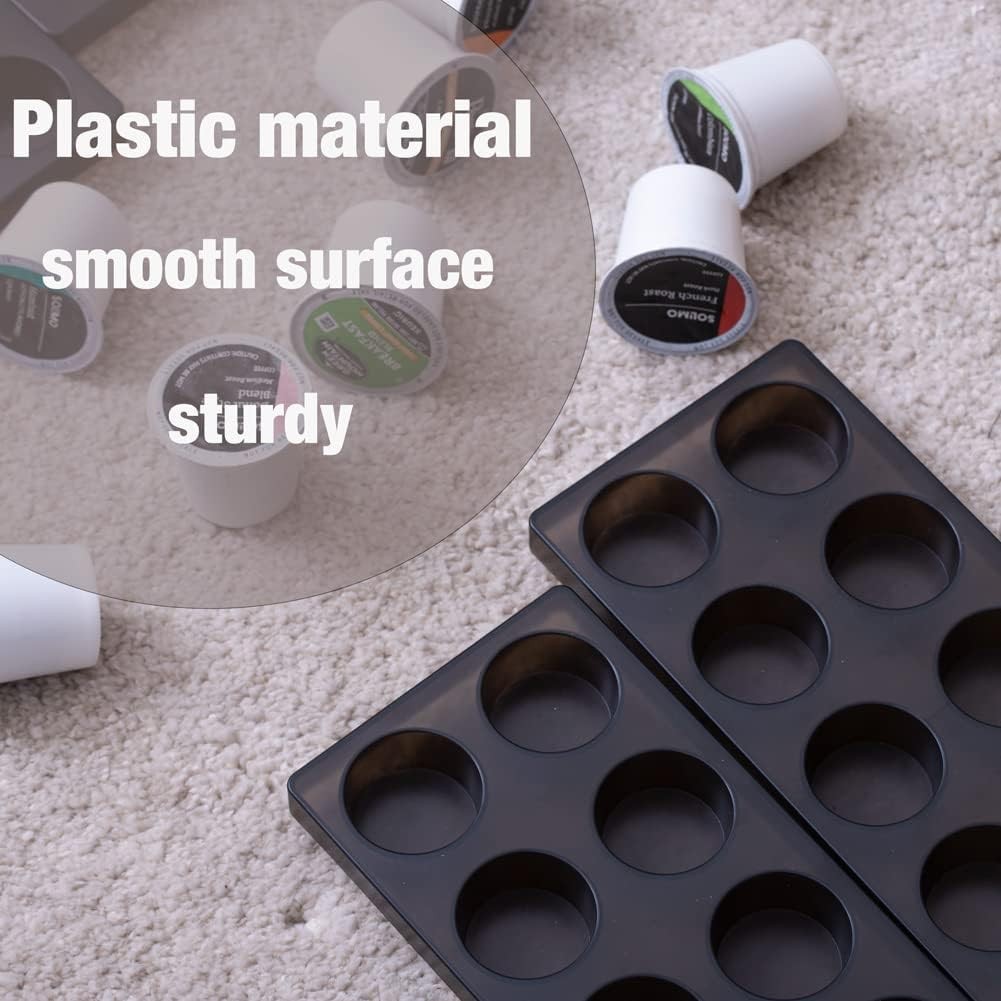Coffee Pod Storage Organizer for Kitchen Drawer Holders 20pods, Brown-20pods