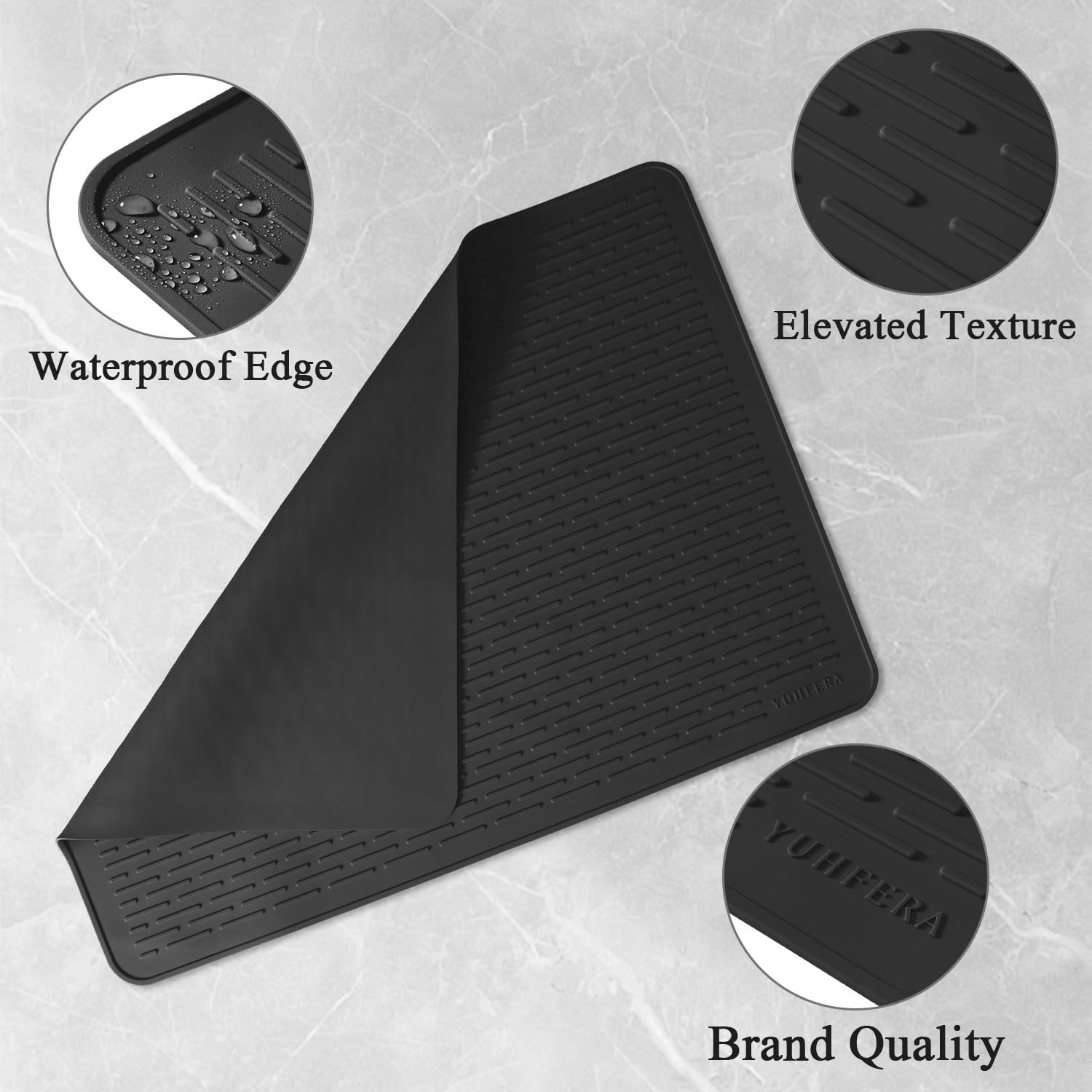 Stove Top Cover for Electric – Silicone Mat 28″L x 20″W, Black