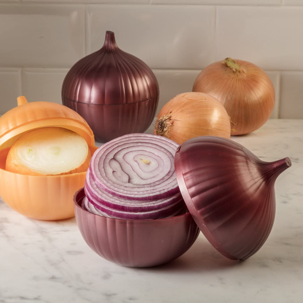 Yellow Onion Saver Keeper Kitchen Tools and Gadgets Vegetable Container Storage