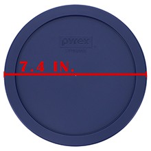 7402-PC Blue Plastic Cover for 6 & 7 Cup Round Dishes – Made in | BPA-Plastic |