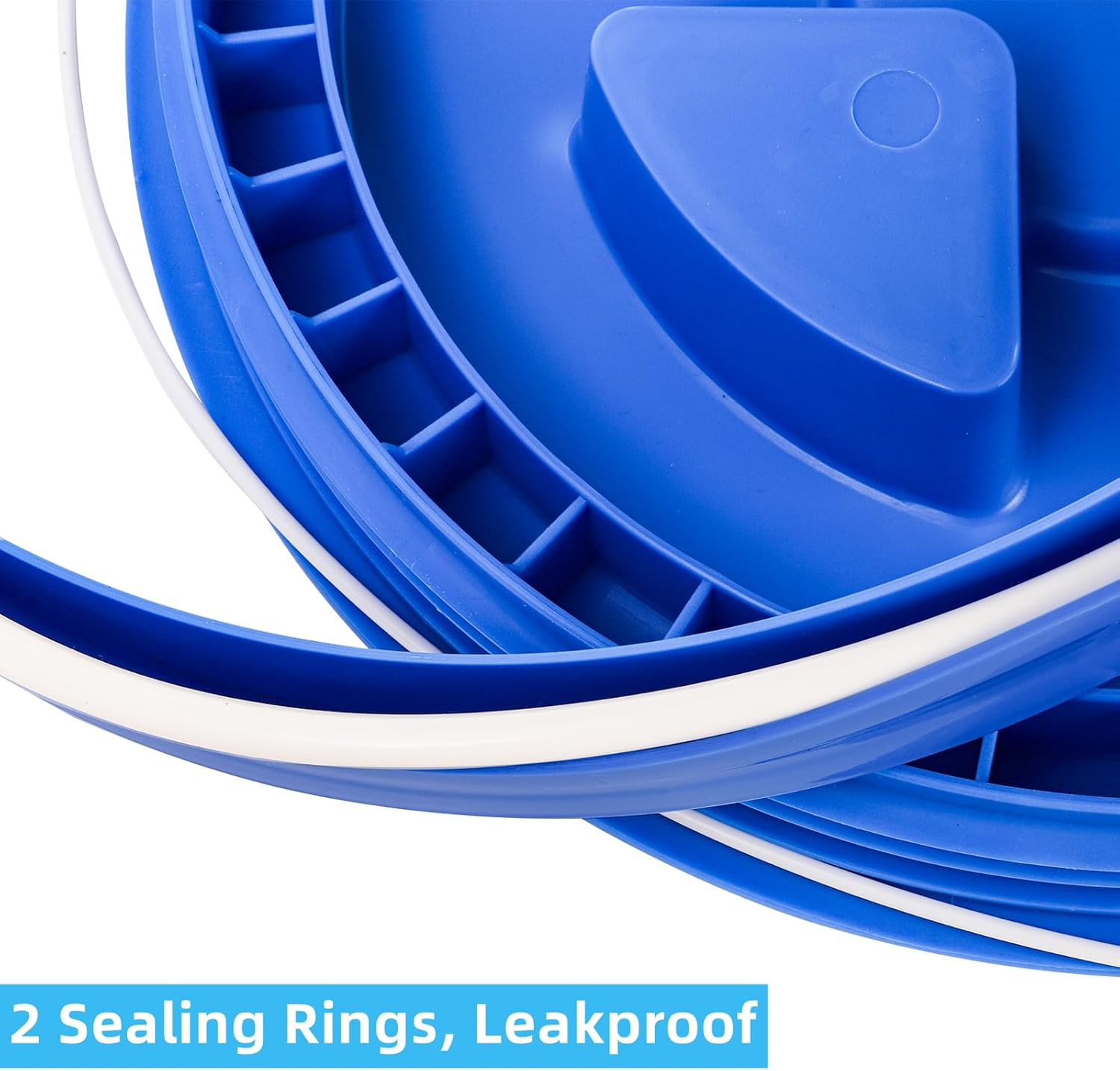 3 Pieces 5 Gallon Bucket Lids, 12 Inch Plastic Screw Top Seal Lids, Leak-Proof R