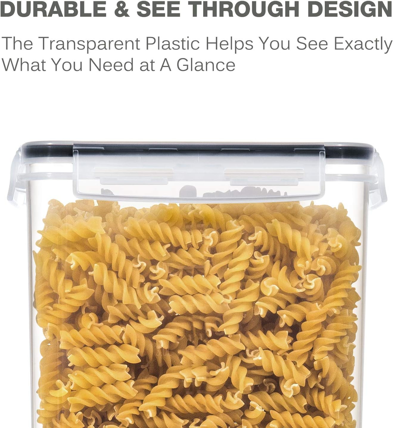 Medium Food Storage Containers with Lids Airtight 3.6L /121.7Oz, for Flour, Suga