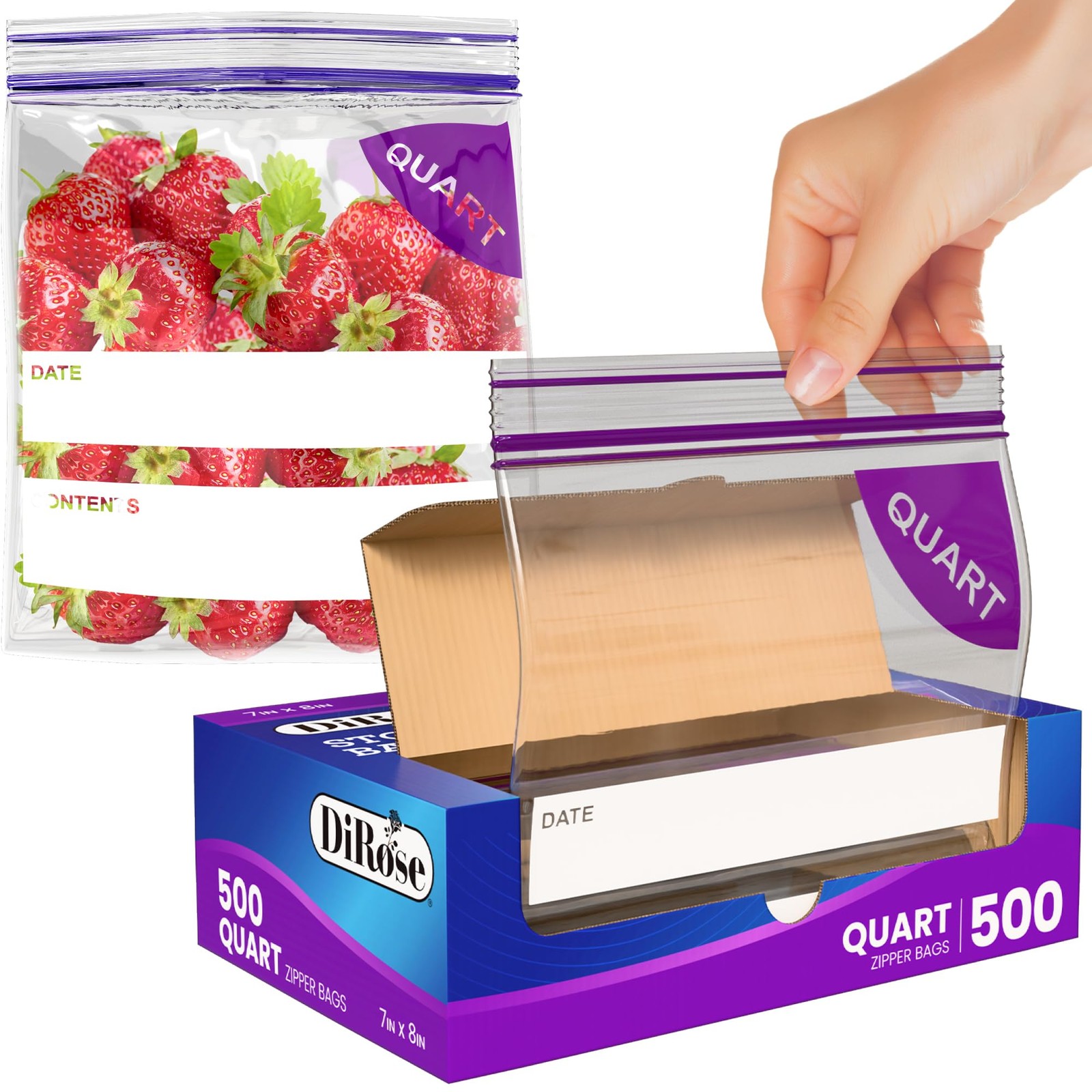 Quart Bags Pack of 500 – 1 Quart Reclosable Food Storage Bags – Practical and…