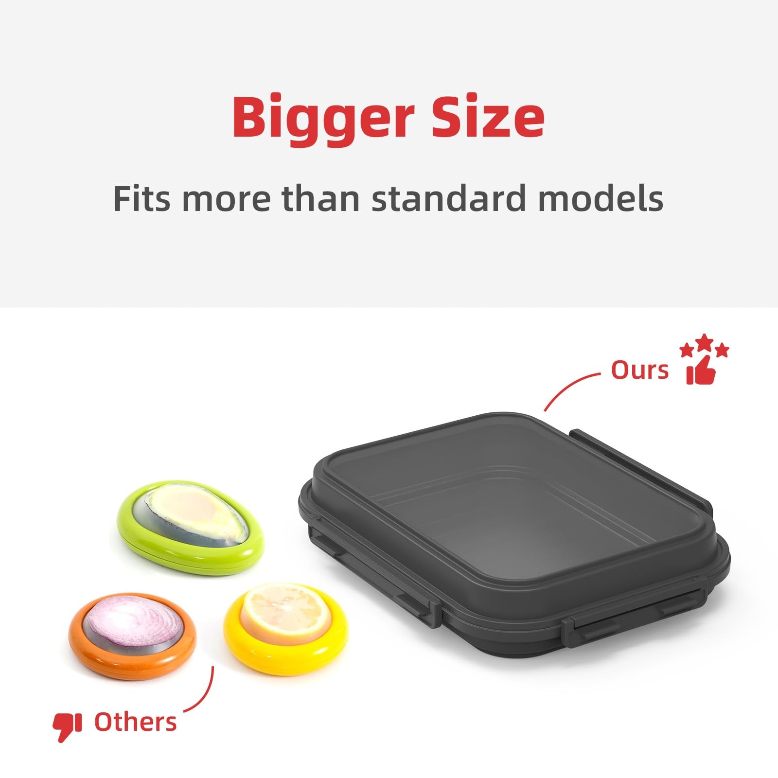 2 Pack Silicone Food Fresh-Keeping Storage Containers with Lid, Dual-Shape De…