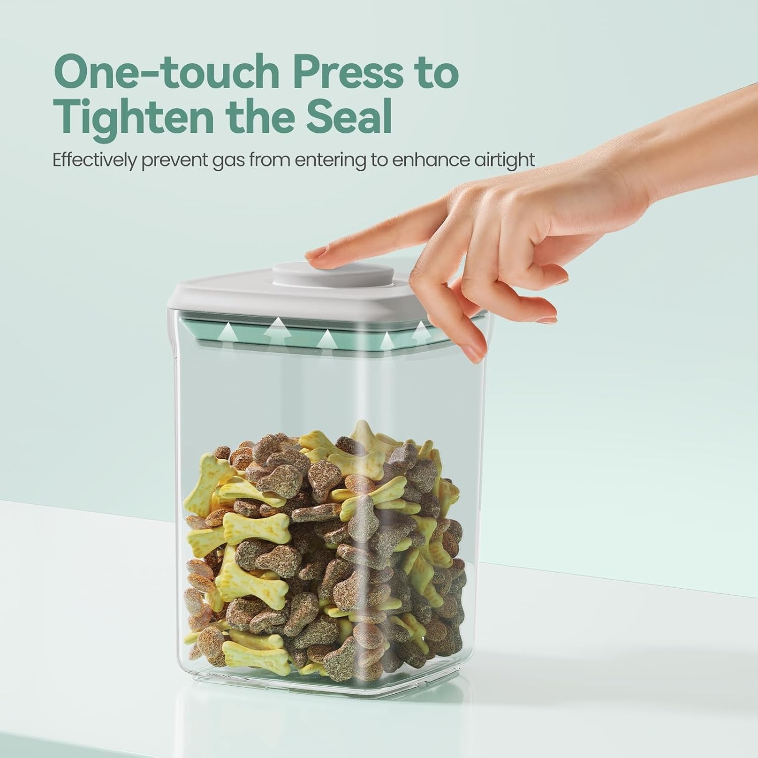 Dog-Cat POP Treat-Airtight jar-Container 1.3 Qt/1.2 L Ideal For Up To 1.3 Lb Of