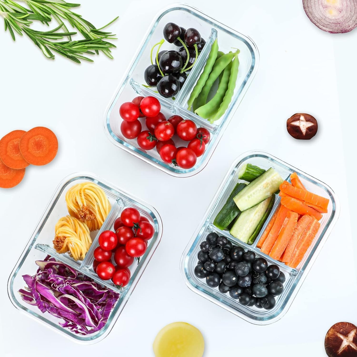 Borosilicate Glass Meal Prep Containers, 36 oz – Airtight, Microwave & Oven Safe