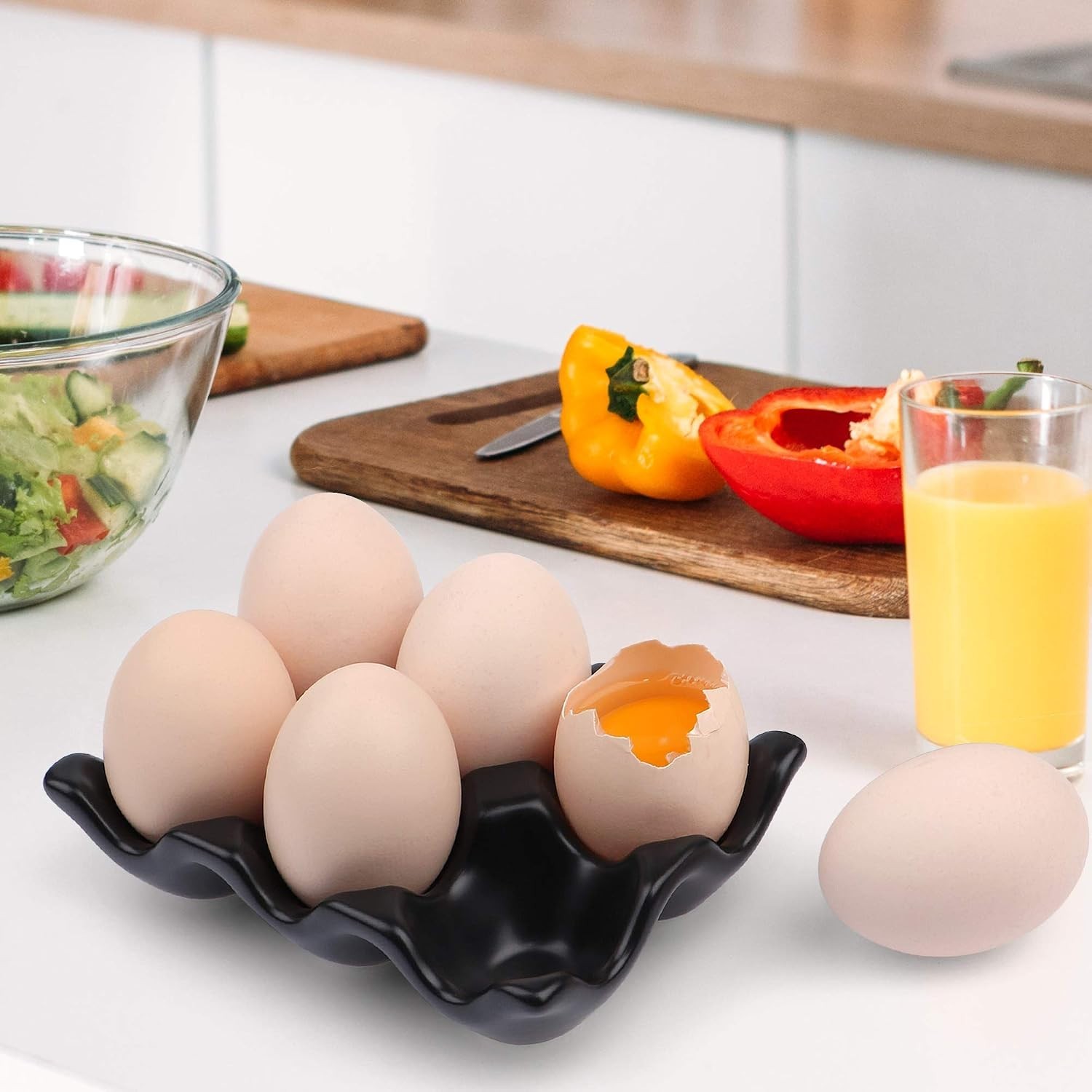 6 Cups Egg Tray Serveware, Eggs Dispenser, Egg Holder Set Kitchen Restaurant …