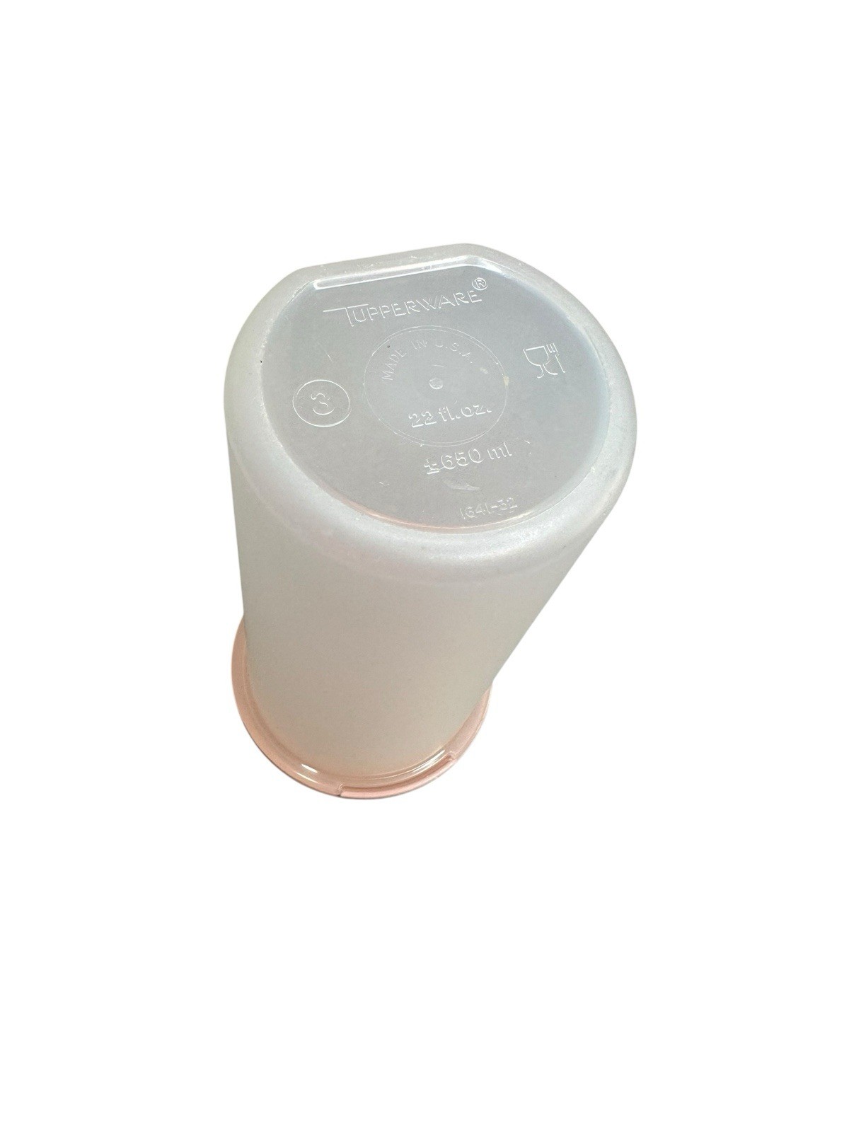 Vintage Tupperware Modular Mate #1641-32 Container w Pink Lid #1607-10