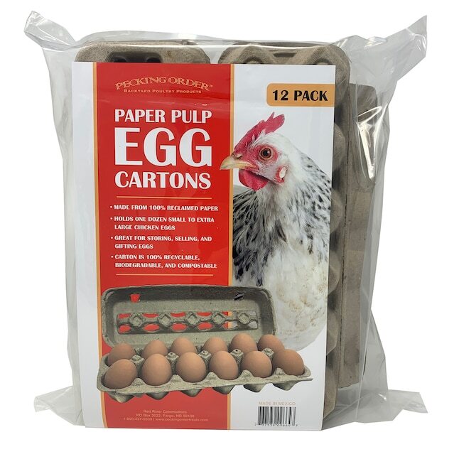 Pecking Order DOZEN PAPER PULP EGG CARTONS – 12-pack