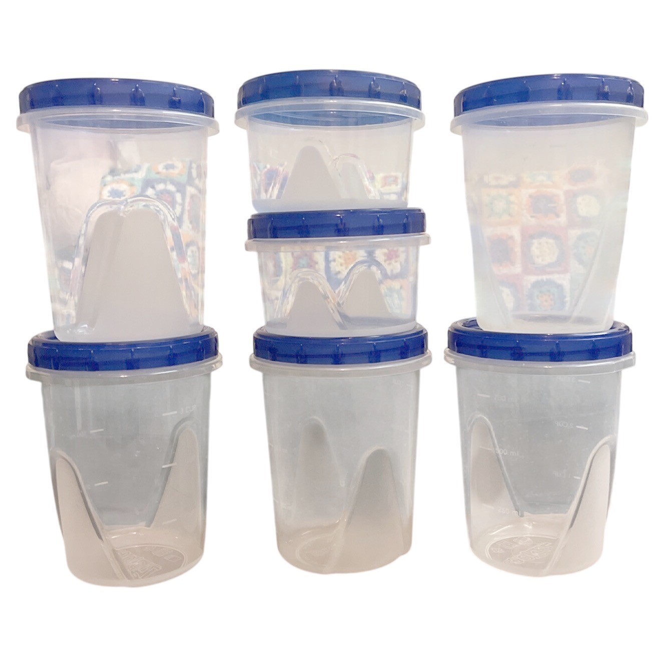 7 Ziploc Twist ‘n Loc Med Round 1 Qt/32 Oz/4Cup Containers & Lids Sm 8oz/2cup