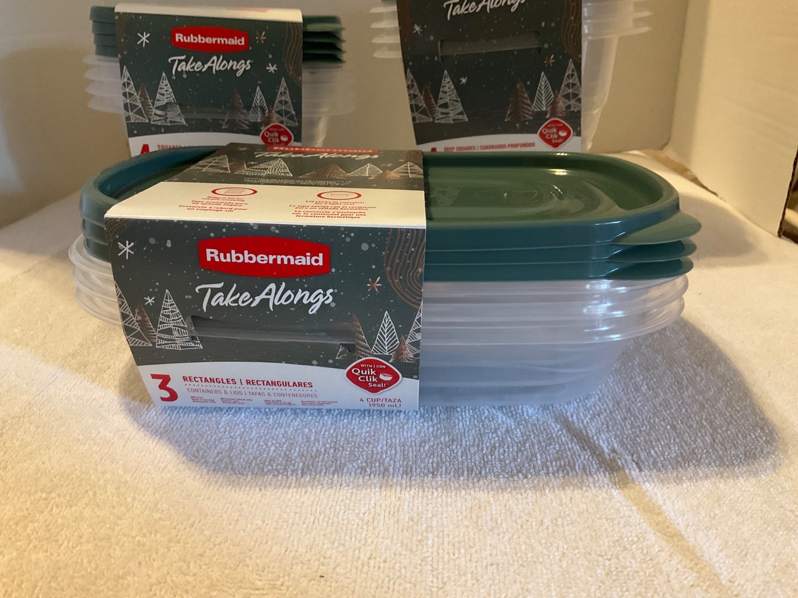 Rubbermaid Take Alongs Green FOUR 2.9 Cup THREE 4 Cup FOUR 5.2 Cup BRAND NEW