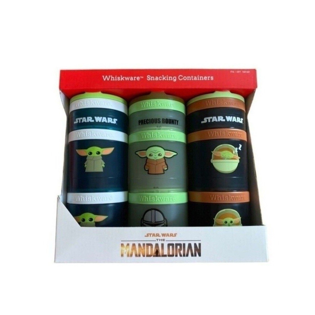 Whiskware Star Wars The Mandalorian Stackable Portable Snacking Containers