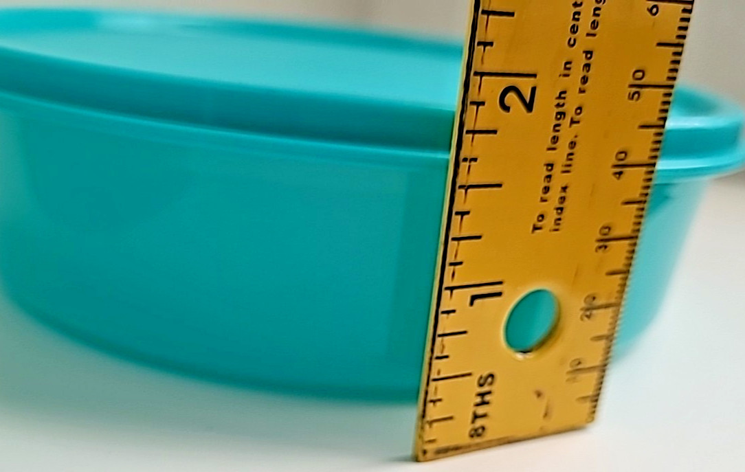 Tupperware Bowls Set of Two 500ml Containers w/Seals Aqua #6403B-3