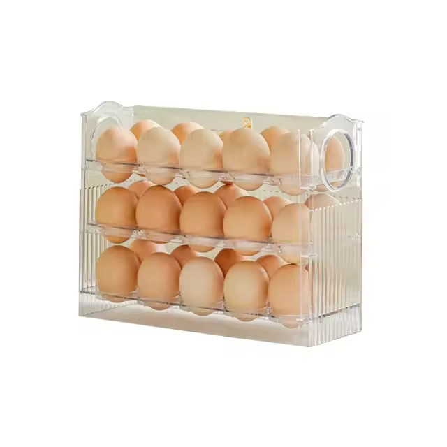 Refrigerator Side Door Egg Storage Box Kitchen Organizer Tray