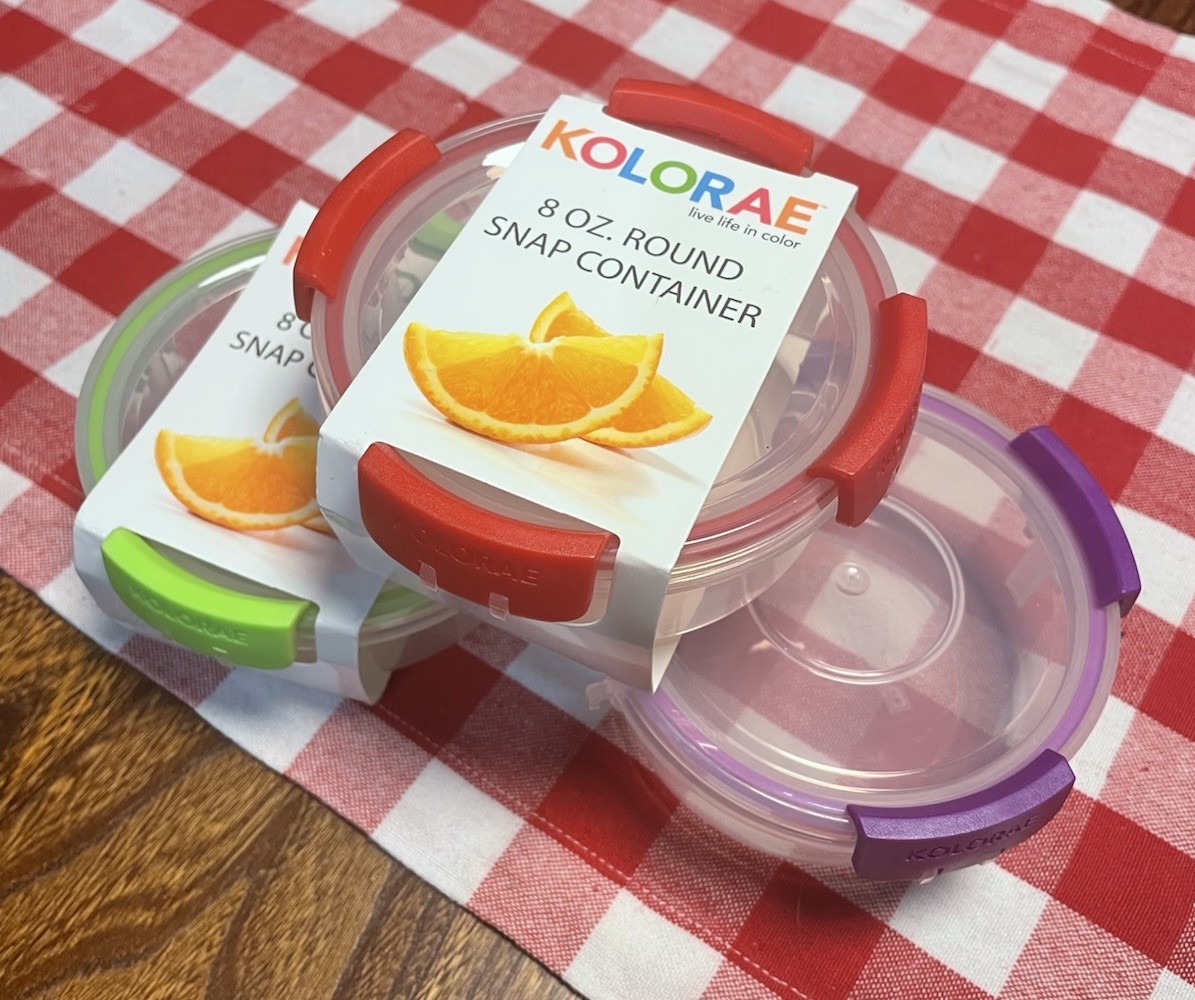 NEW Set Of Three Kolorae 8 oz Snap Lock Bowls, Perfect For Lunch On The Go!