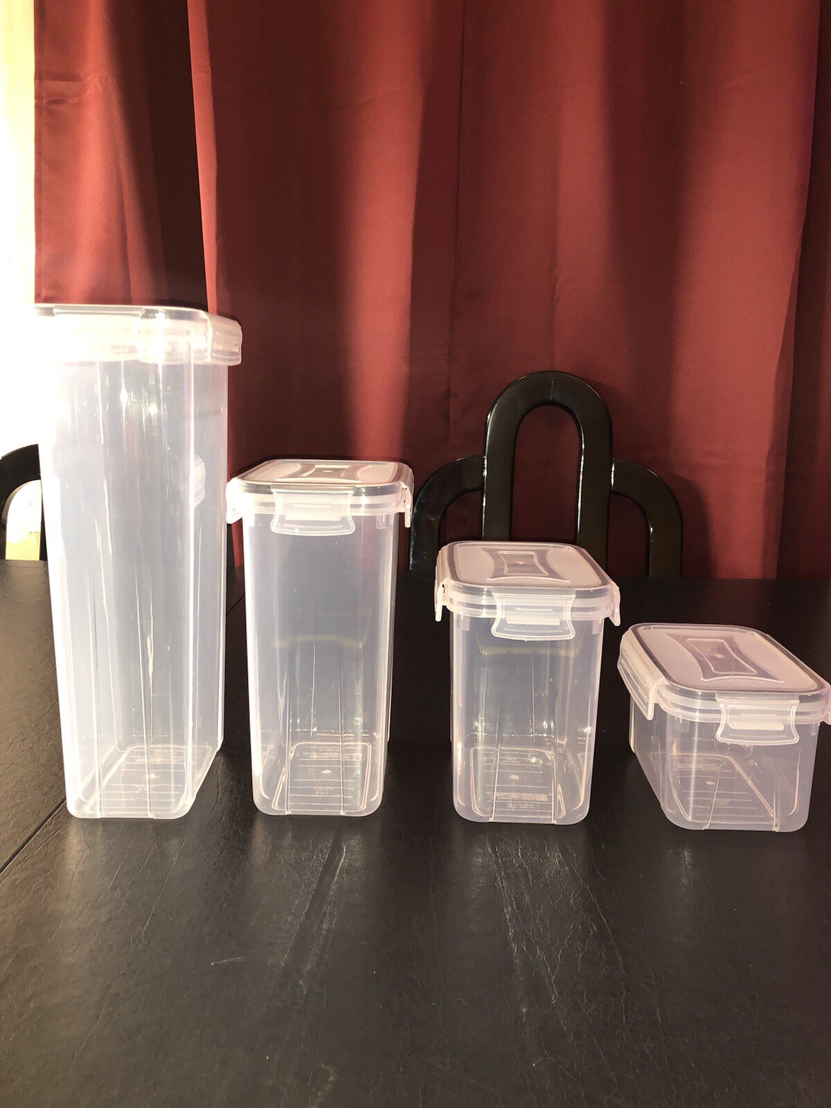 PRAKI Airtight Food Storage Containers Set with Lids – 4 PCS – Open/Used