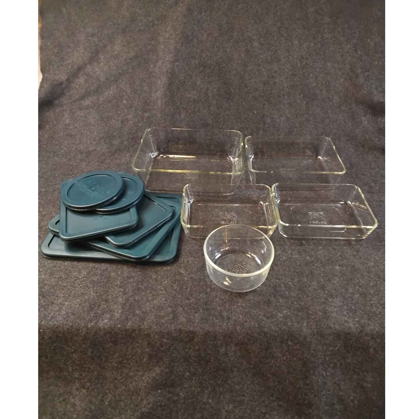 Pyrex Storage Plus Glass Containers & Lids Lot Mixed Sizes EUC