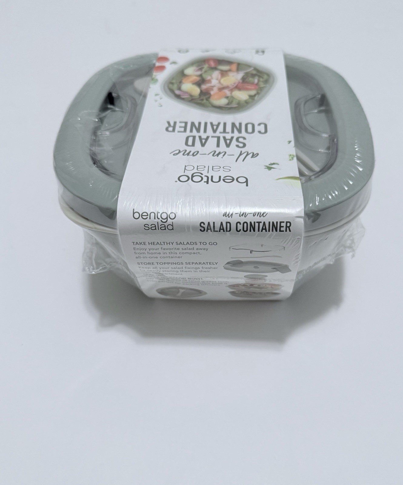 Bentgo All In One Stackable Salad Lunch Container Grey! Brand New SEALED