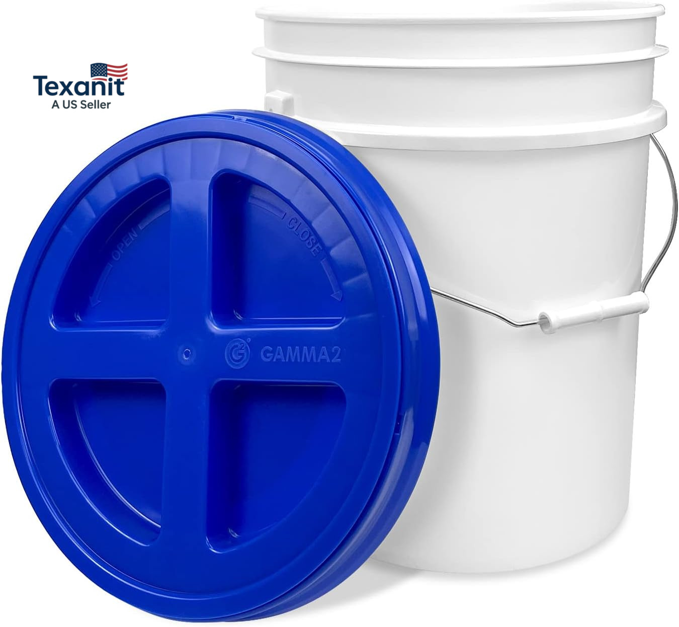 5 Gallon Bucket – Food Grade Bucket with Airtight Gamma Seal Screw-On Lid, Bpa-F