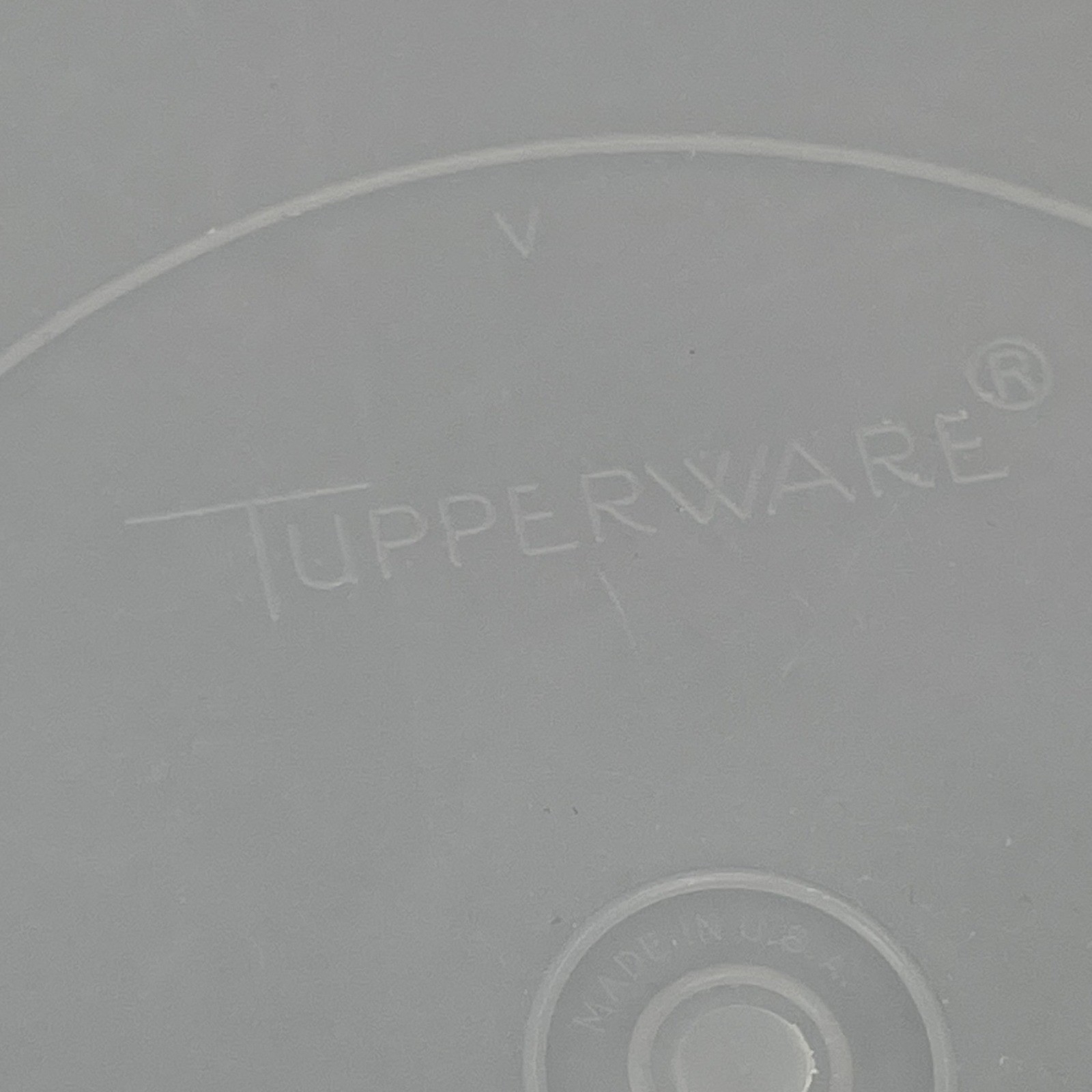 Vintage Tupperware Sheer White Round Storage Container with Lid 12.5 Inch 224-11