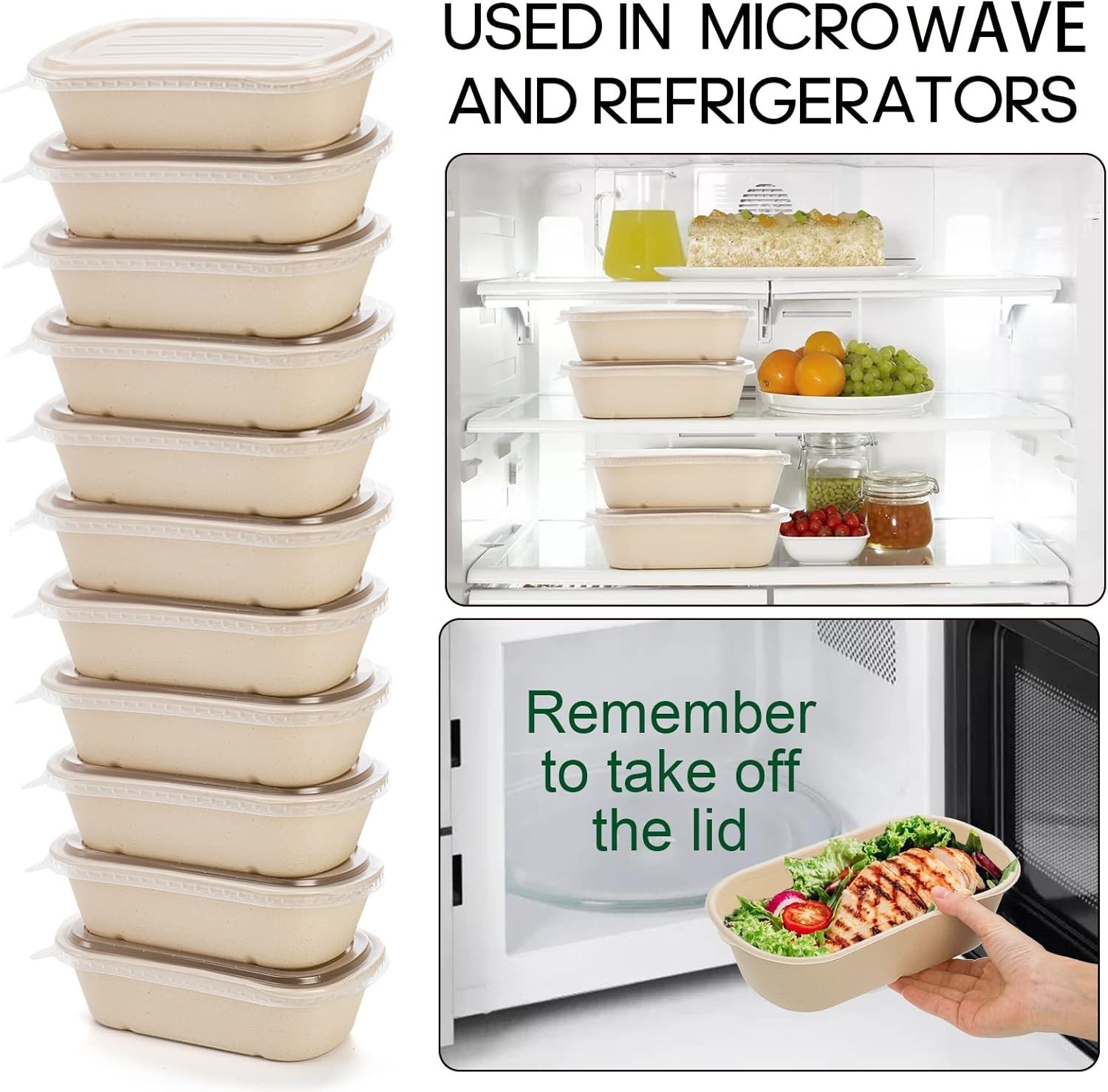Eco-Friendly 33oz Disposable Food Serving Bowls – Ideal for Salads & Leftovers