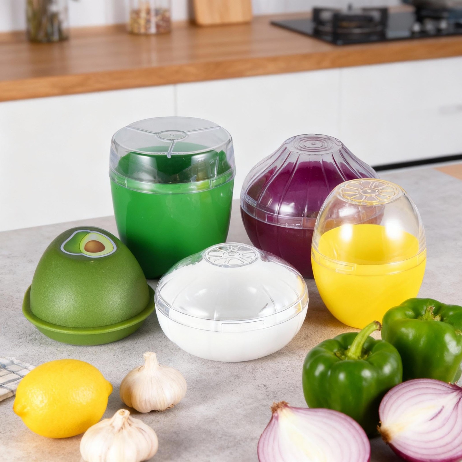 Karebeen Onion Storage, Avocado Saver Keeper, Reusable Tomato