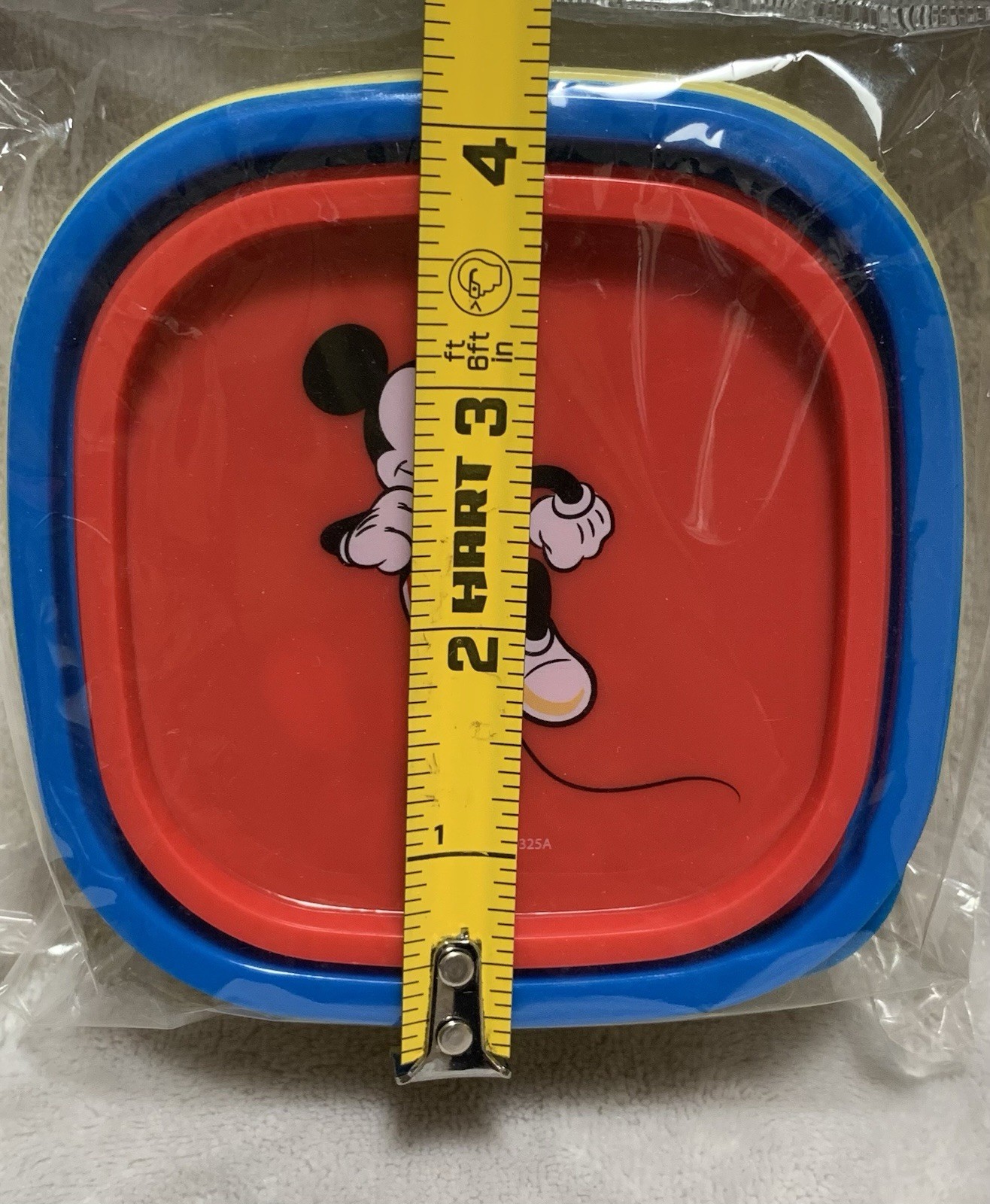 NEW Disney Mickey Mouse 2pk Stackable Plastic Food Storage Containers w/Snap Lid