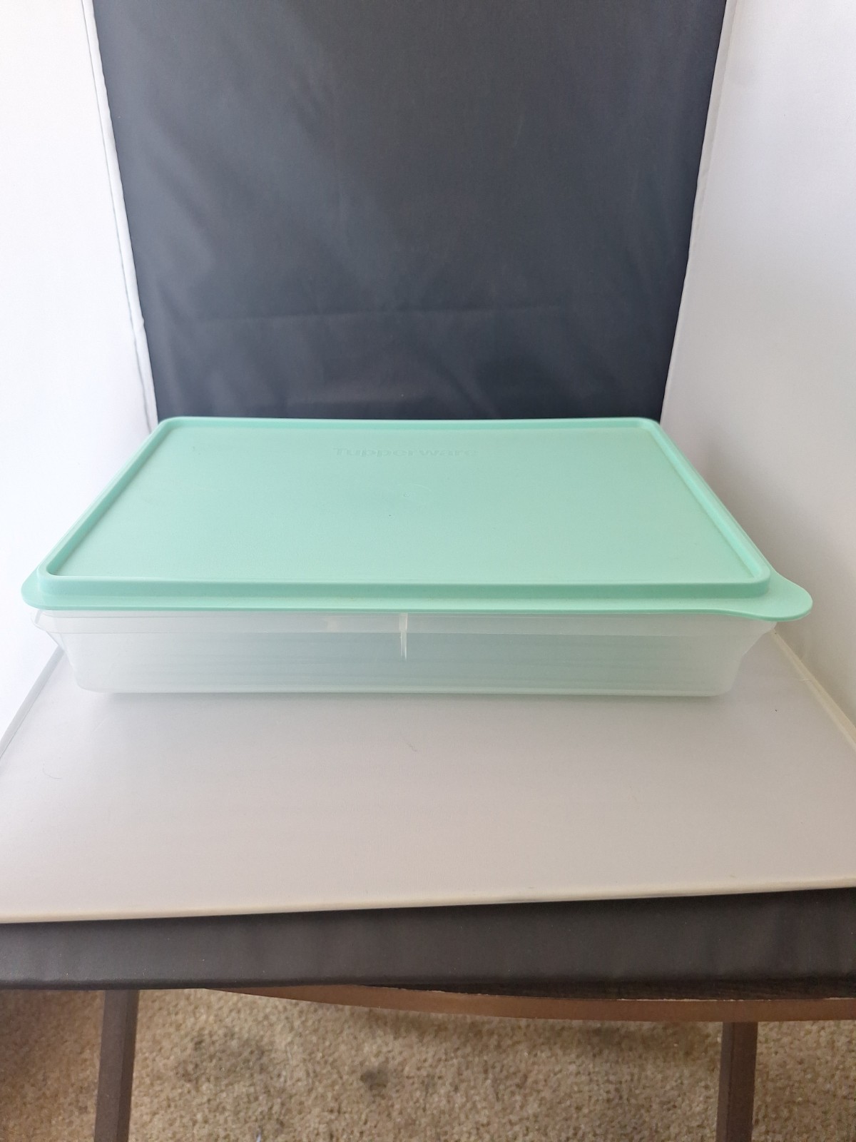 Tuoperware Rectangular Storage W/ Deviled Egg Holders.