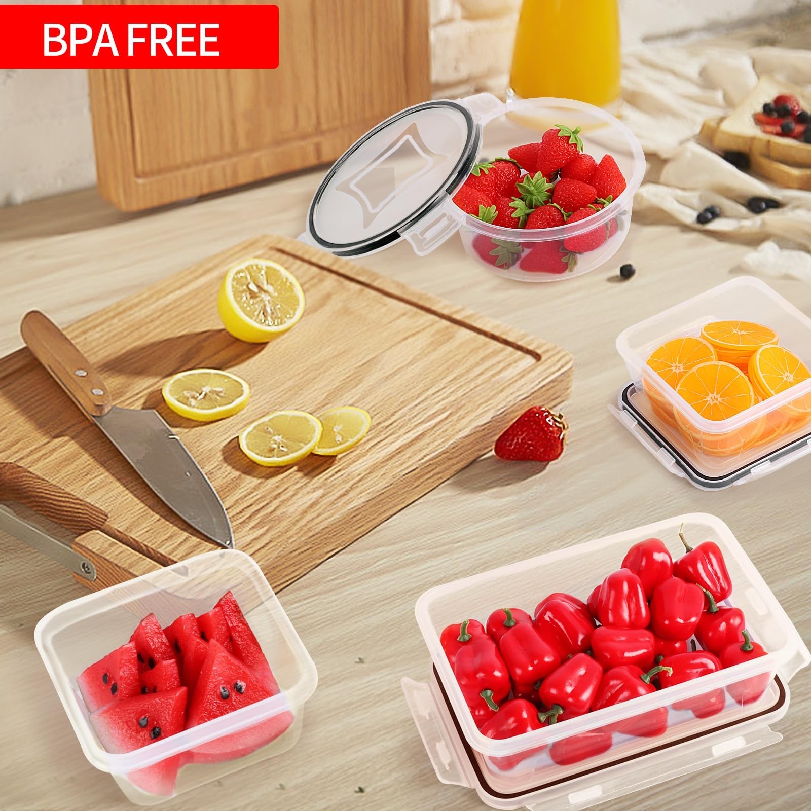36 Pack Airtight Food Storage Containers – BPA-Free Meal Prep, Lids & Labels Inc