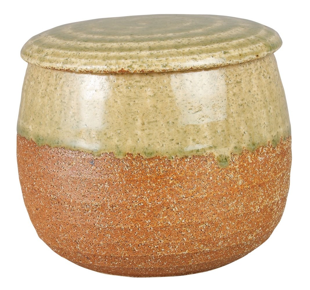 Ohitsu Rice Pot Vidro Glaze 11-05 Iga Ware Japan
