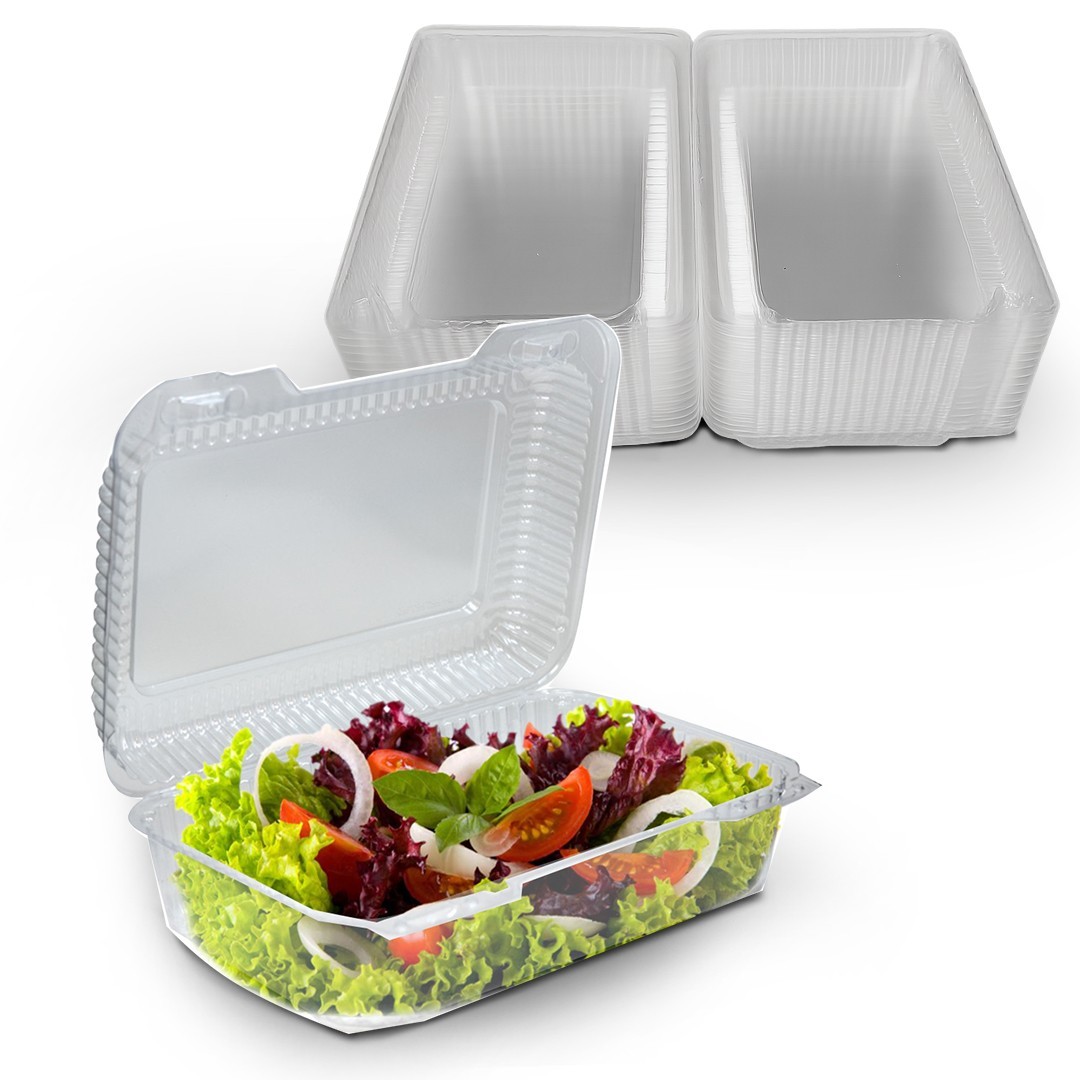 MT Products Clear Deep Plastic Dessert Containers with Lids – Pack of 30