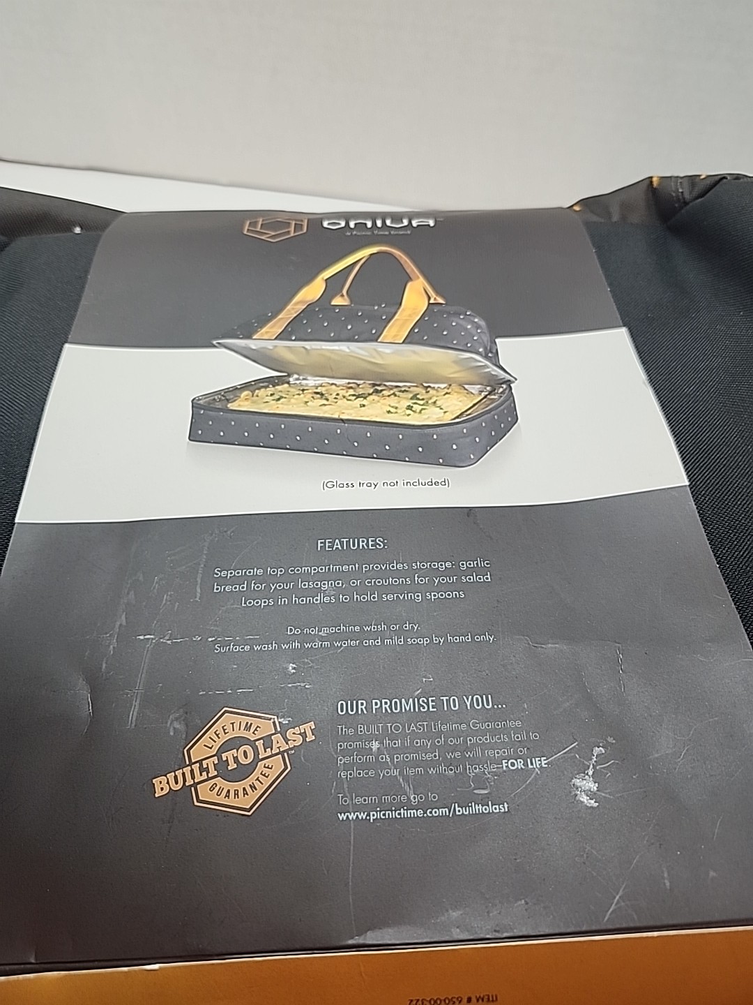 ONIVA Portable Casserole Insulated Tote (7×16.5×10.8) NEW picnic Bbq Travel