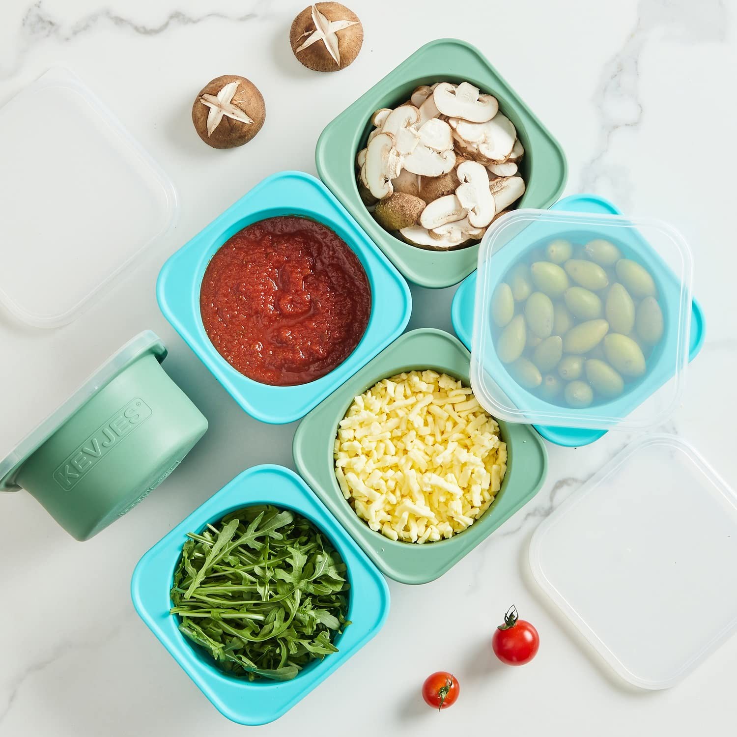 Stackable Silicone Artisan Pizza Dough Proofing Boxes Fermentation Containers…