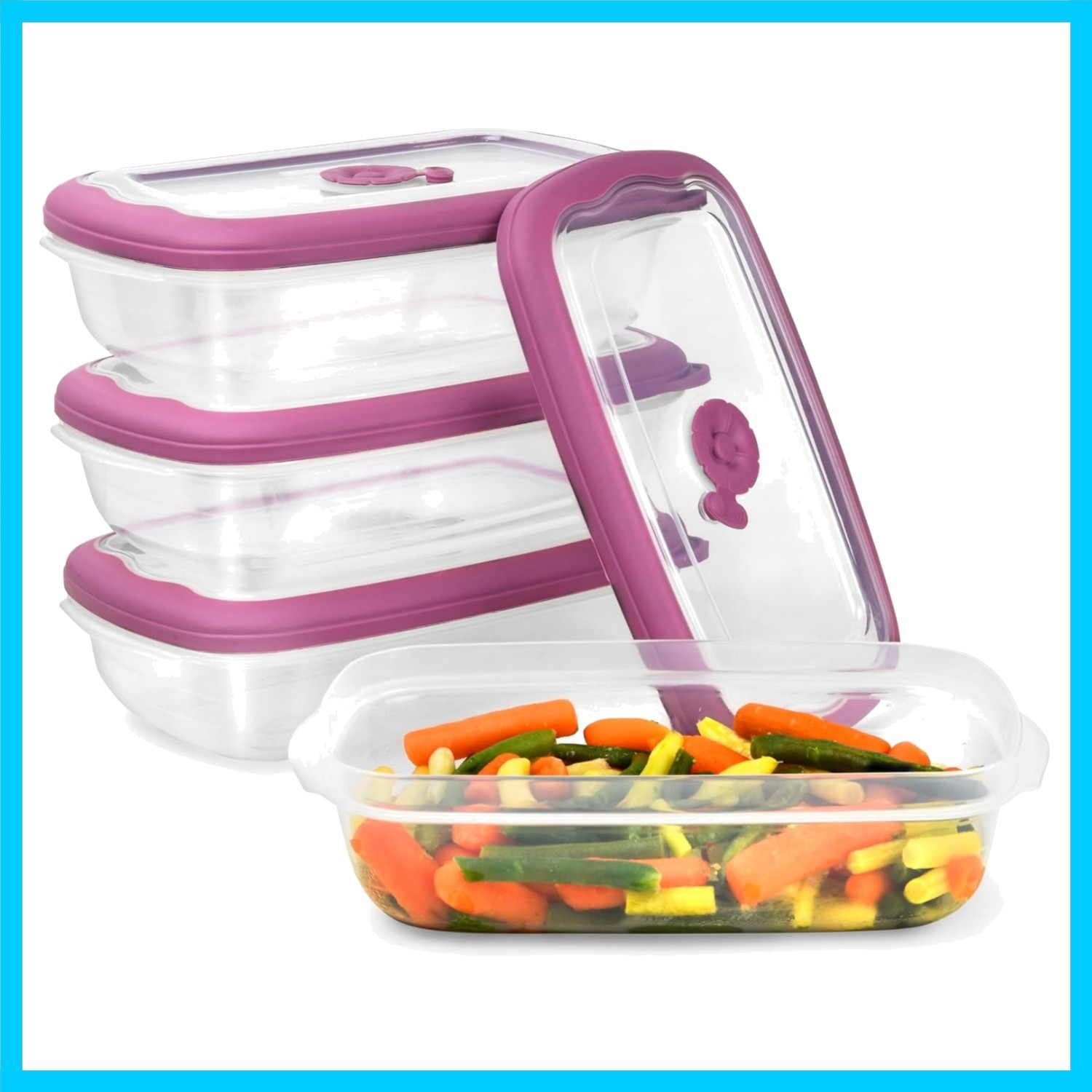 Freezer To Microwave 8-Piece Leak-Proof Meal Prep Containers Reusable, 33 Oz …