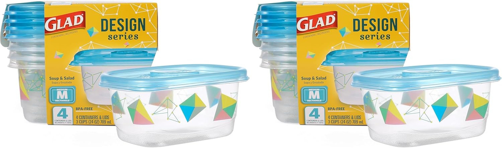 Series Food Storage Containers, 4 Count | Strong and Durable Food Storage Food C