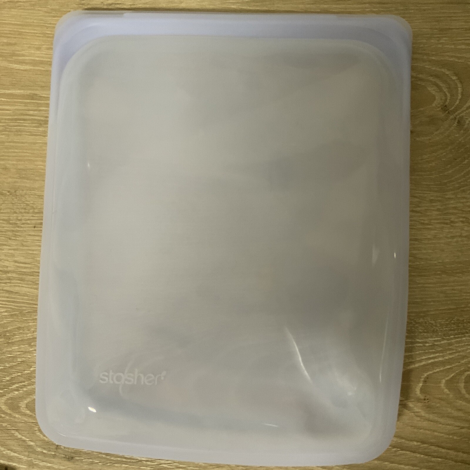 📀 Stasher Lavender/Clear Platinum-Silicone Storage Bag-1 Stasher ONLY,AS SHOWN