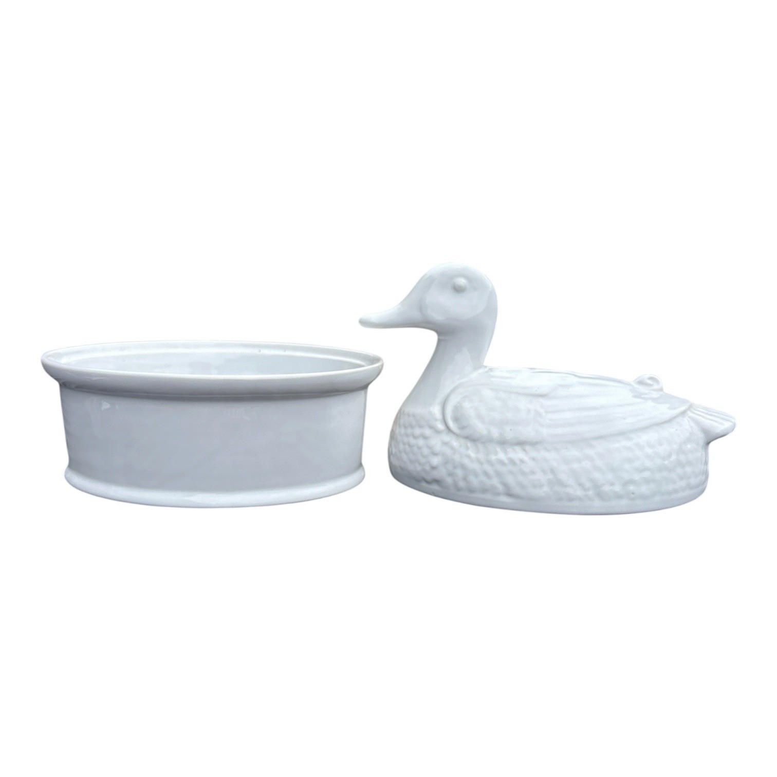 Kitchen Duck Covered Serving Dish Kitchen Storage With Lid Cottage Core Decor 8″
