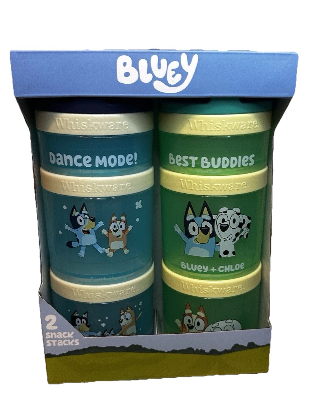 NEW BLUEY Portable Snack Stacking Container Cups Pack of 2 💙 BPA Free