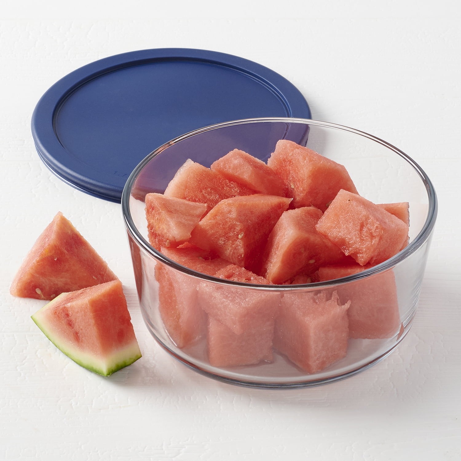(2 pack) Anchor Hocking Glass Food Storage Container with Lid, 7 Cup Round