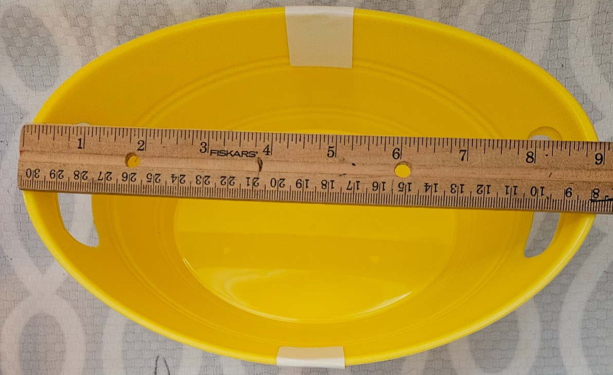 TrueLiving Medium Snack Tubs Yellow Plastic Party Storage Baskets Handles 2 Pack