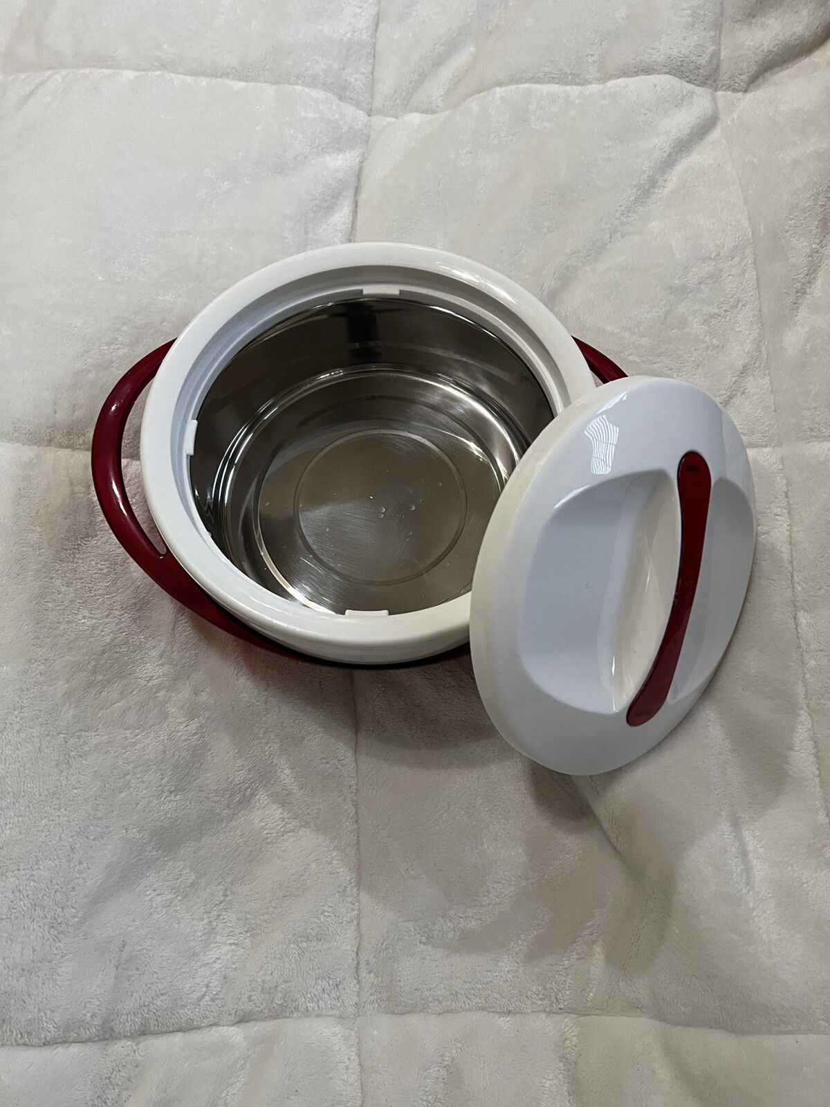 Pinnacle Tokyo Plast Thermo Insulated Food Bowl Red & White