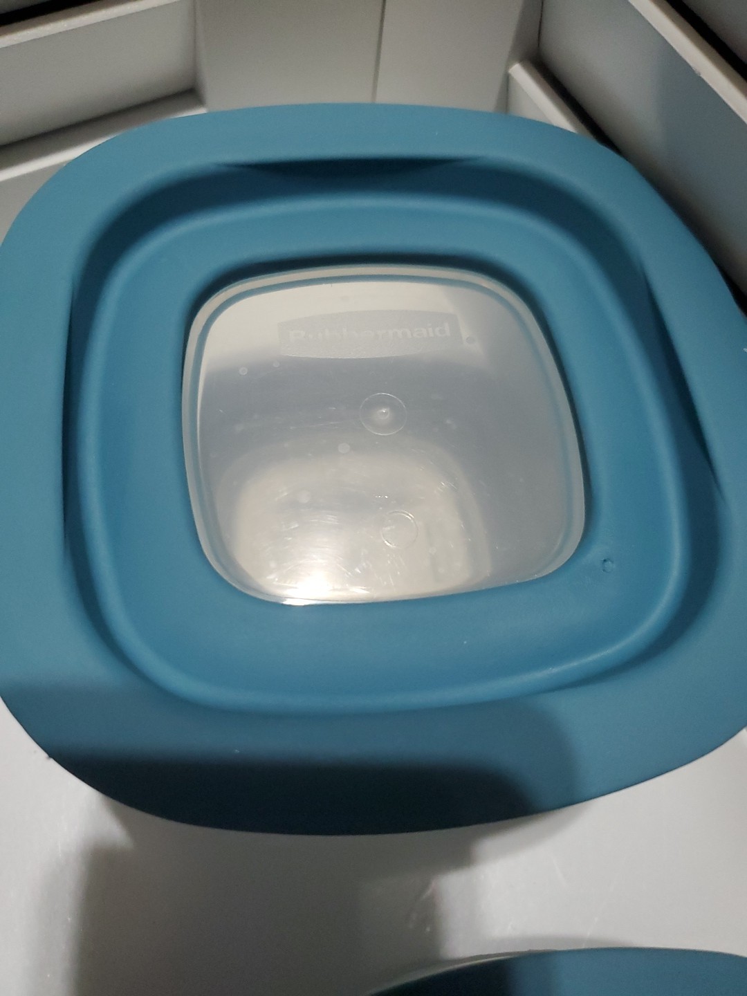 Rubbermaid Premier Steel Blue Window 5pc Lot Vtg 7J53 7J56 7J57 Flex Seal Lids